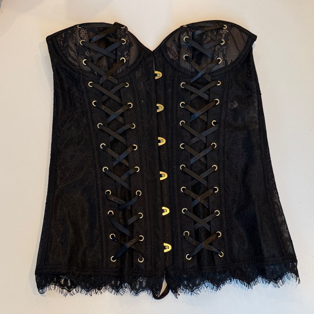 Adore Me Black Lace Corset